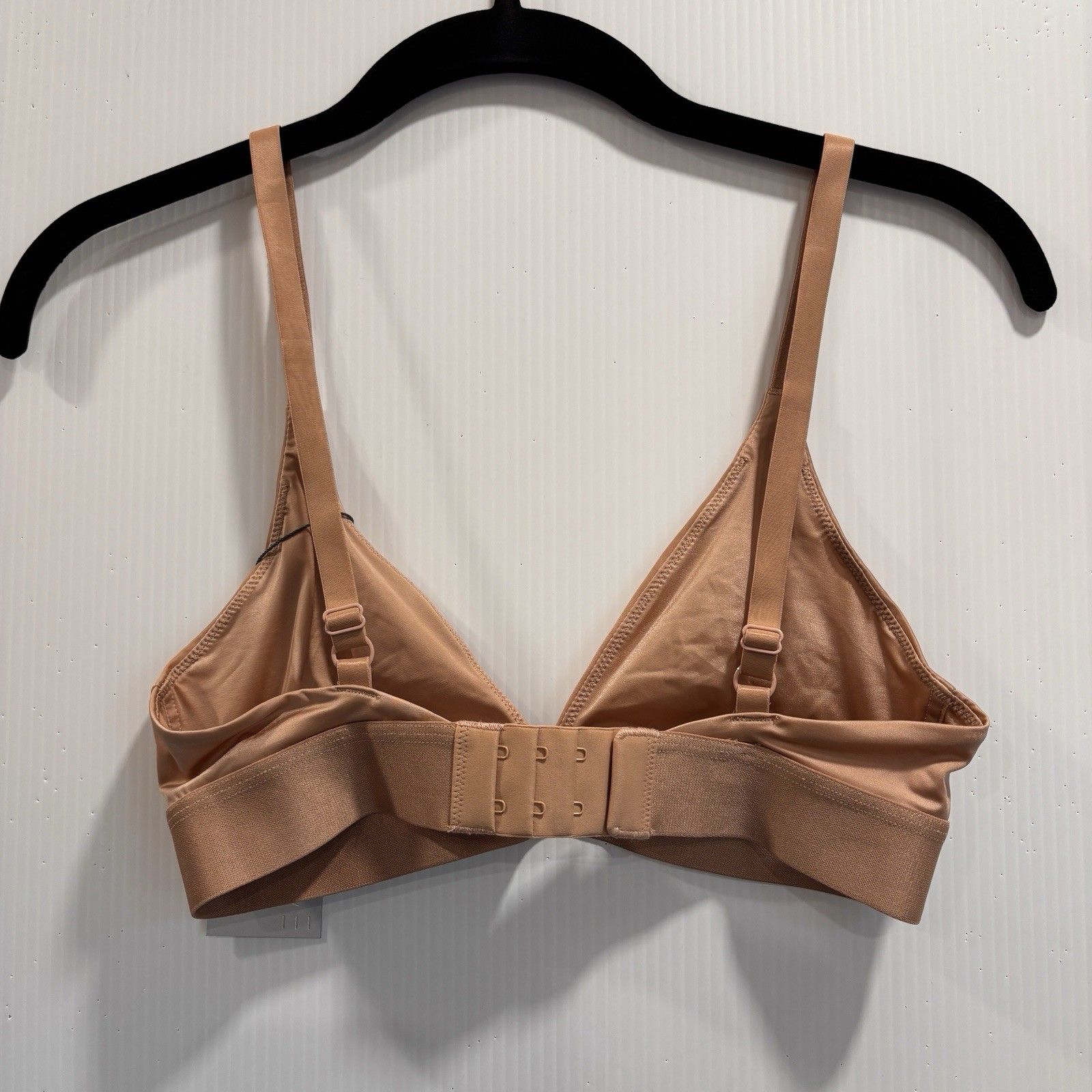 Negative Wireless Glace Triangle Bra Size 1 Unlined Tan Buff Adjustable Nwt — image 3 of 6
